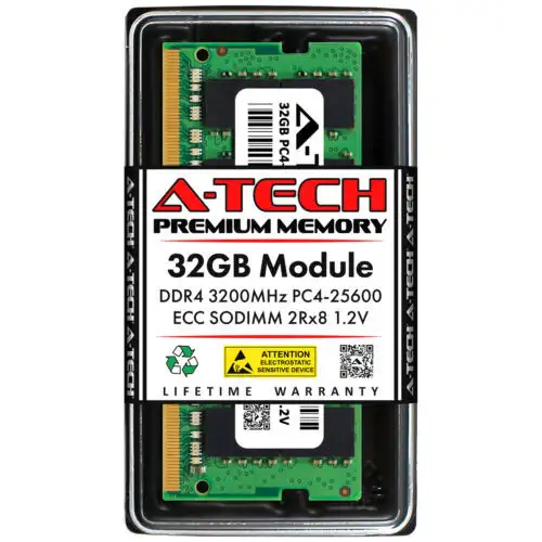 32Gb Pc4-25600 Ecc Sodimm (Samsung M474A4G43Ab1-Cwe Equivalent) Memory Ram