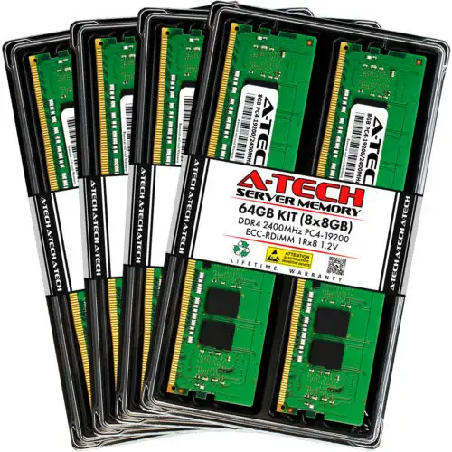 64Gb 8X 8Gb Pc4-2400 Rdimm Supermicro 6019P-Mtr 6029Bt-Hnc0R 7049P-Tr Memory Ram