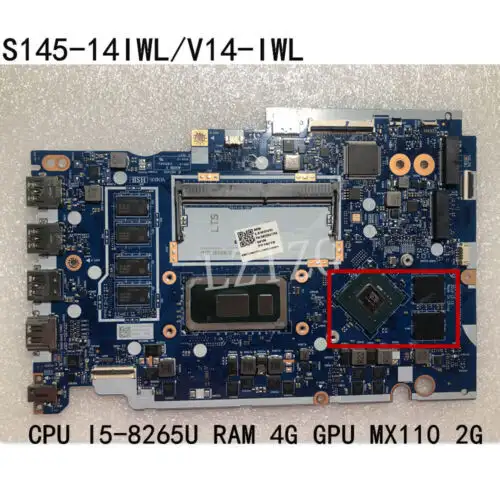 Orig Motherboard For Ideapad S145-14Iwl/V14-Iwl I5-8265 Mx110 2G 4G 5B20S41754