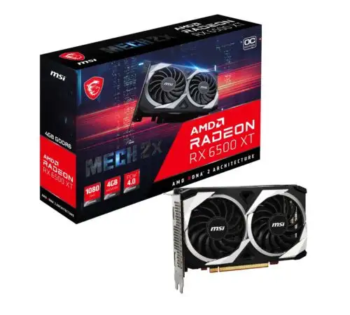 Msi Radeon Rx 6500 Xt Mech 2X 4G Oc Graphic Card Black (V508-003R)