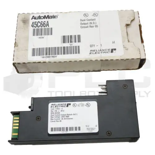 New Reliance Electric 45C66A Dual Contact Output Module 250V 3A 57663-A