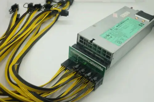 Dps 1200Fb 1200W Power Supply W/ Breakout Adapter 10 Cables For Ethereum Mining
