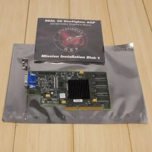 Real3D Starfighter I740 Agp 8Mb Sdram Video Card & Sealed Driver Demo Cd - 01