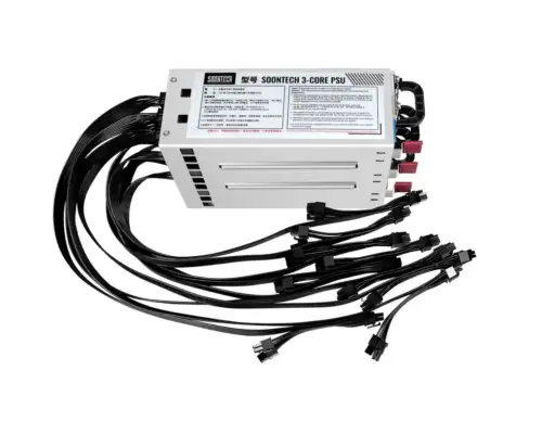Soontech 2250W Mining Power Supply Full Voltage 110~220V 3-Core Psu Support ...