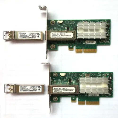 2Pcs Mellanox Mcx311A-Xcat Cx311A Connectx-3 En Ethernet 10Gbe Sfp+ Transceiver