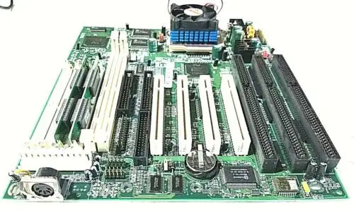 Bcm Sq575 Motherboard + Intel Pentium Mmx 166 Mhz Sl27K Cpu + 16Mb Ram + H/S/Fan
