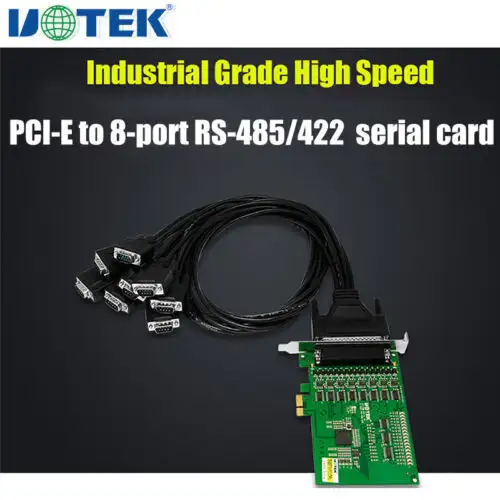 Industrial Pcie To 8-Port Rs485 Rs422 Converter High Speed Serial Card Esd