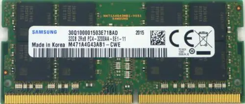 Samsung 32Gb Ddr4 3200Mhz M471A4G43Ab1-Cwe Sodimm Laptop Memory Ram - 32Gb X1