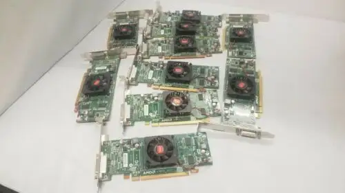 Dell Hd6350 512Mb Dms59 Video Card 0236X5 Lot 0F 10 With Dvi Cables