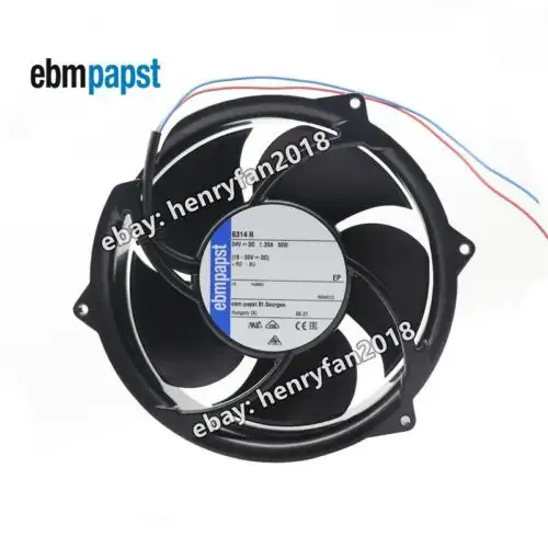 Ebmpapst 6314H Axial Fan Dc 24V 1.25A 30W 17217251Mm 2-Wires Ebm Cooling Fan