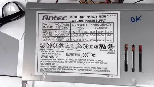 Pp-253X Antec 250W Atx 20 Pin Alimentazione switching