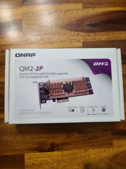 Qnap Qm2-2P Dual M.2 22110 Or 2280 Pcie 2.0 X4 Ssd Expansion Card