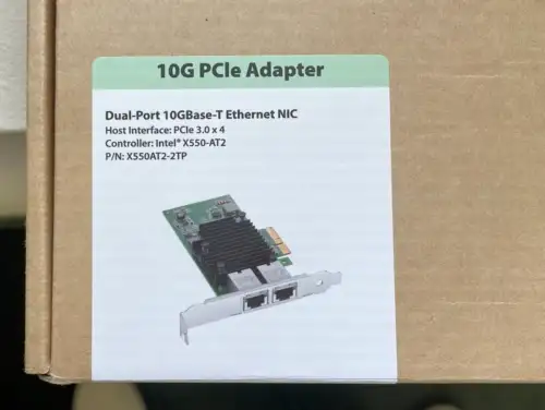 Intel X550-At2 Network Interface Card 10Gbase-T Dual-Port Pcie 3.0X4