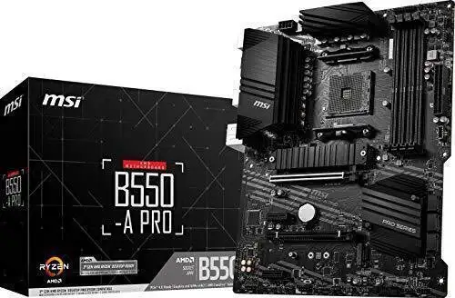 Msi B550-A Pro Proseries Motherboard (Amd Am4 Ddr4 Pcie 4.0 Sata 6Gb/S