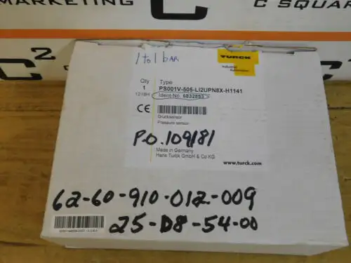 Turck Ps001V-505-Li2Upn8X-H1141 Pressure Sensor In Csq