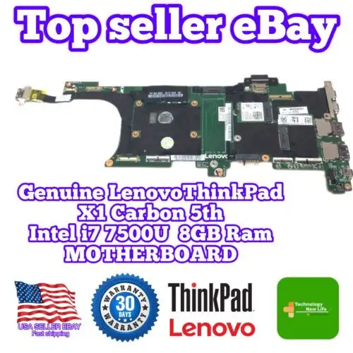 01Yn038 Für Lenovo Thinkpad X1 Carbon 5Th Motherboard Nm-B141 I7-7500U 8G