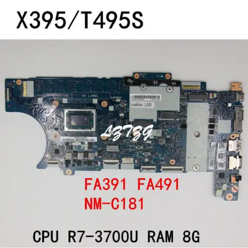 Original Hauptplatine für Lenovo Thinkpad X395 T495S Nm-C181 R7-3700U 8G 02Dm210