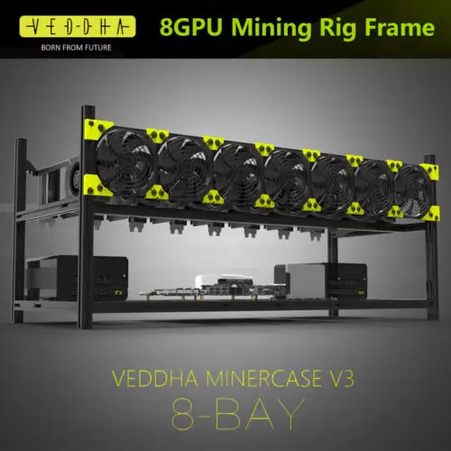 8 Gpu Stackable Air Mining Case Computer Frame Rig Bracket