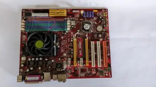 Msi Ms-7185 K8N Sli Motherboard V.1.0¬† With Processor And Heatsink