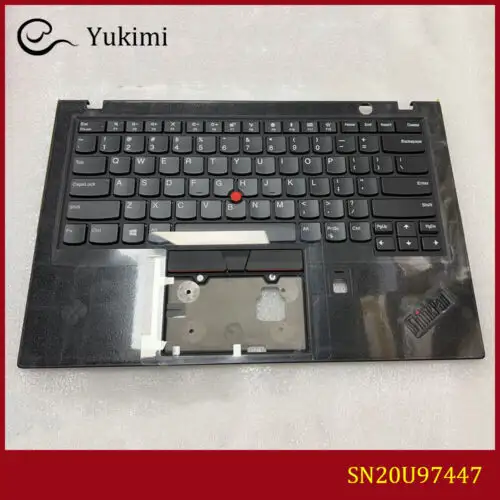 Sn20U97447 For Lenovo Thinkpad X1C 6Th Black C Shell Palmrest Backlit Keyboard