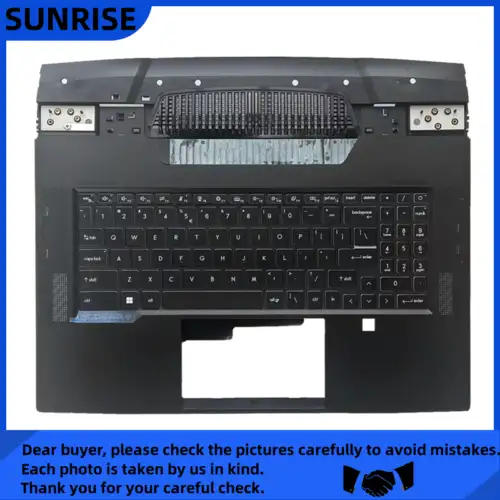 New For Msi Titan Gt77 12Ugs-009 Ms-17Q1 Palmrest Cover With Backlit Keyboard