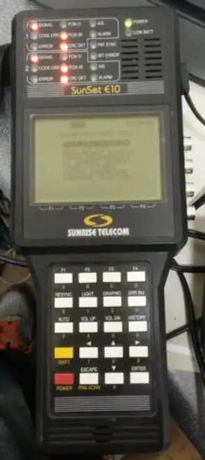 Sunrise Telecom Sunset E10 Ss250 Hand Held Set With P.A.