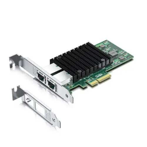 10G Network Card W/ Intel Controller X550-At2 Pcie X4 To Rj45 For Intel X550-T2