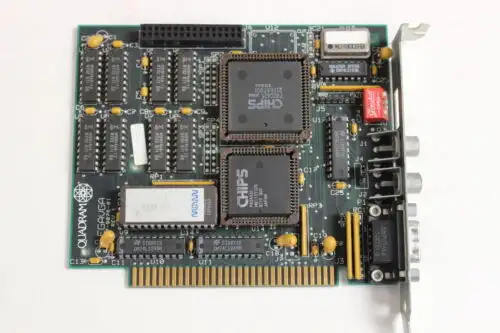 Quadram Egavga 17-9076-01 8 Bit Isa Video Adapter Fcc Dj968D-Egavga9076