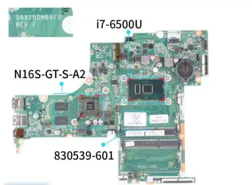 830539-601 For Hp Laptop Motherboard Pavillion 17-Ab With I7-6500U Dax1Bdmb6F0
