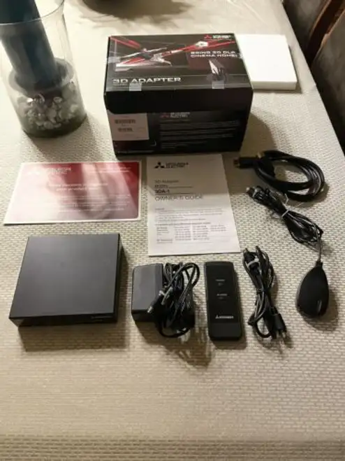 Mitsubishi 3D Adapter Kit For Dlp Tv'S & Projectors Emitter 2 Glasses Remote Set