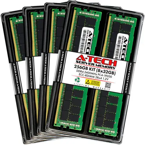 256Gb 8X 32Gb Pc4-2400 Rdimm Lenovo Thinkserver Rd350 Rd450 Td350 Memory Ram