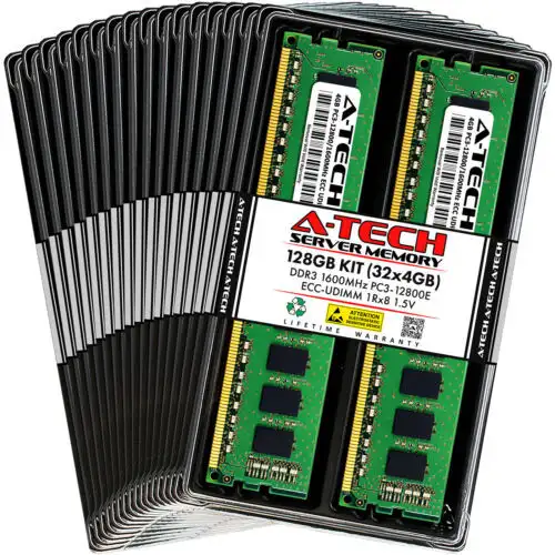 128Gb 32X 4Gb Pc3-12800E Ecc Udimm Asus Rs924A-E6/Rs8 Memory Ram