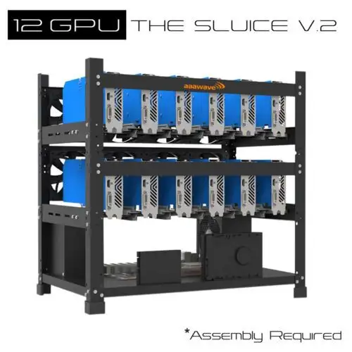 Aaawave 12 Gpu Mining Frame - Sluice V2 -