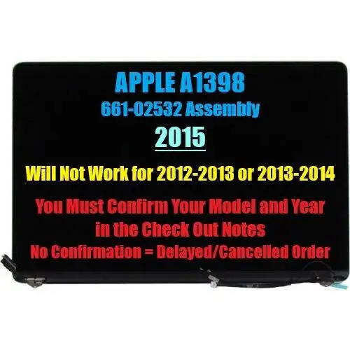 A1398 Emc 2910 Oem Apple Lcd Display Assembly Retina A1398 Emc 2910