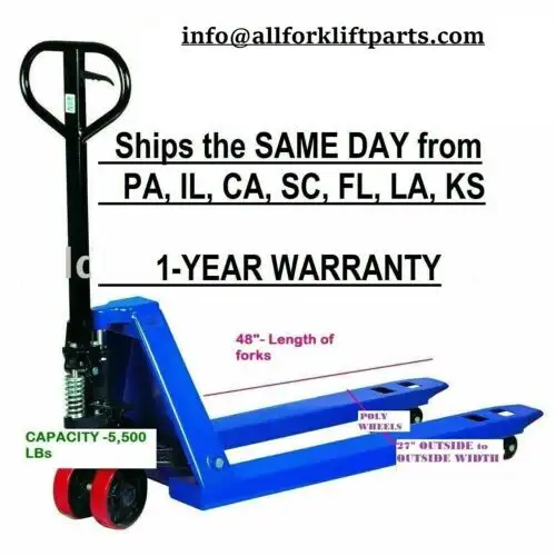 Transpallet / carrello manuale 5500 Lbs 27" X 48" 1 anno