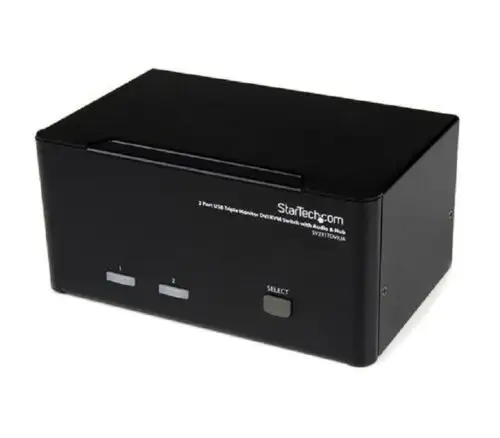 Startech.Com Sv231Tdviua 2 Port Triple Monitor Dvi Usb Kvm Switch With Audio &