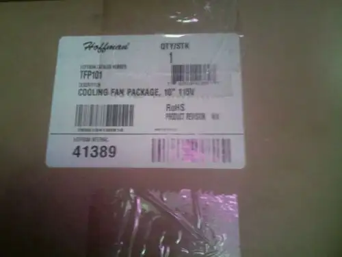 Hoffman Tfp101 115V; 50/60Hz; 64/80W; 0.58/0.70A Cooling Fan Package 10"