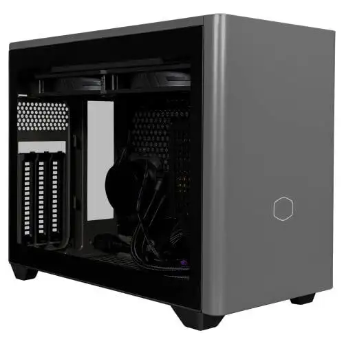 Sff Small Form Factor Mini-Itx Case Custom 280Mm Aio Black/Grey Nr200P Max
