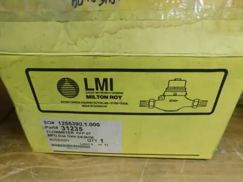 Lmi 31235 Flowmeter Rfp-07 Liquid Metronics Division Csq