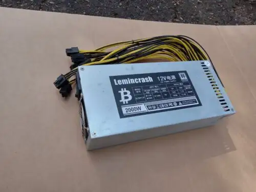 2000W Computer Power Supply; Gpu Crypto Mining Lightly