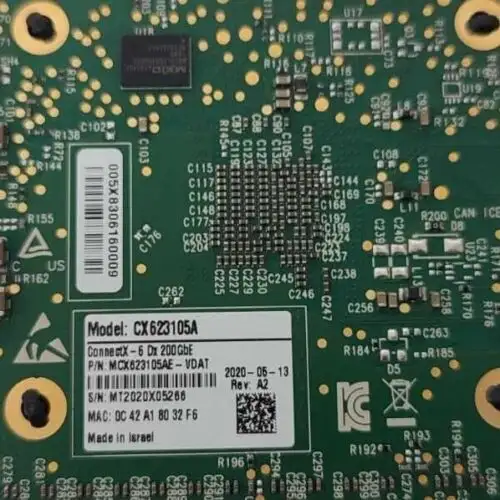 Mcx623105Ae-Vdat - 200Gbe Ethernet Card Connectx¬Æ?-6 Dx 1 Qsfp56 Port Pcie 4.0