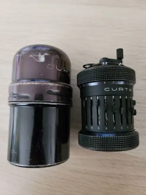 1955 Curta Rare Mechanical Calculator Type Ii505101 With Metal Case