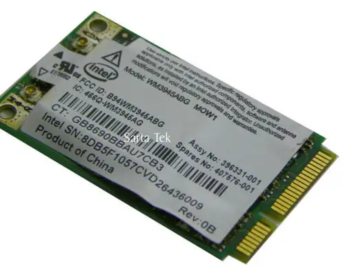 50 Original Hp 407576-001 Intel Pro/Wireless Wm3945Abg A/B/G Mini-Pcie