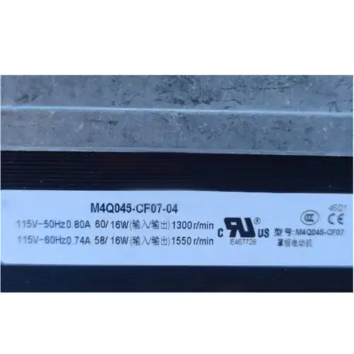 Motor Ventilador Para zer / Condensador M4Q045-Cf07-04 115V 60/16W 50/60Hz 1550Rpm