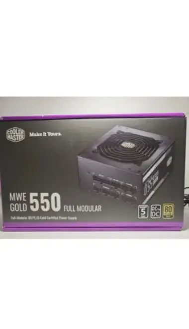 Cooler Master Mwe 550W Power Supply Full Modular 80 Plus Gold Efficiency