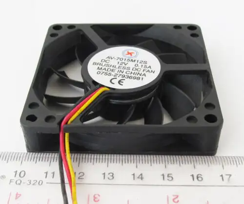 40Pcs Brushless Dc Cooling Fan 70X70X15Mm 70Mm 7015 11 Blades 12V 3Pin Connector