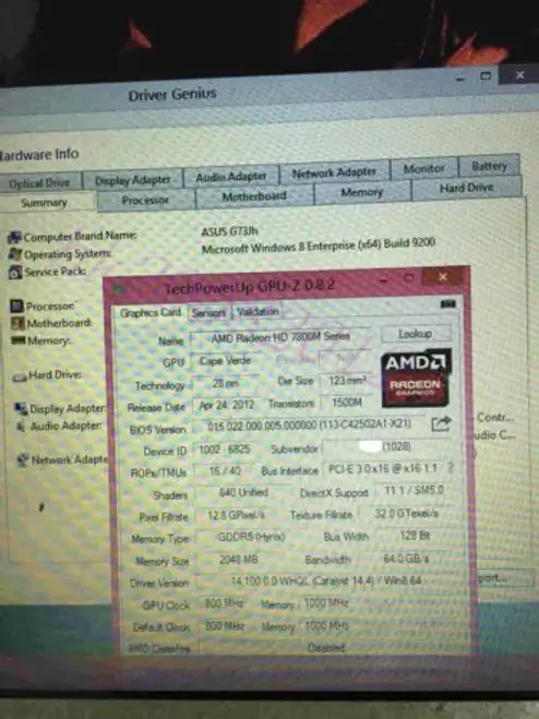 New Asus G73Jh Ati 5870M 1Gb Upgrade 7800M M6000 2Gb Video Card Plug And Play