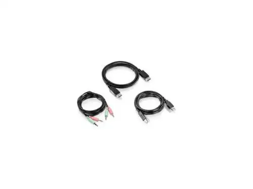 Trendnet 6 Ft. Display Port Usb And Audio Kvm Cable Kit Compatible With Kvm