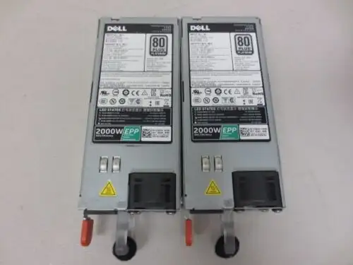 Lot 2 Dell J5Wmg 39K3H W1R7V Poweredge R740 80+ Platinum Epp 2000W Power Supply