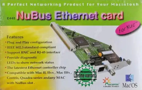 Vintage Macsense Ethernet Card E440 Sealed Rare